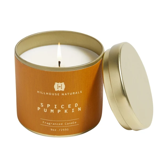 Spiced Pumpkin Candle In Tin 9oz - Zinnias Gift Boutique