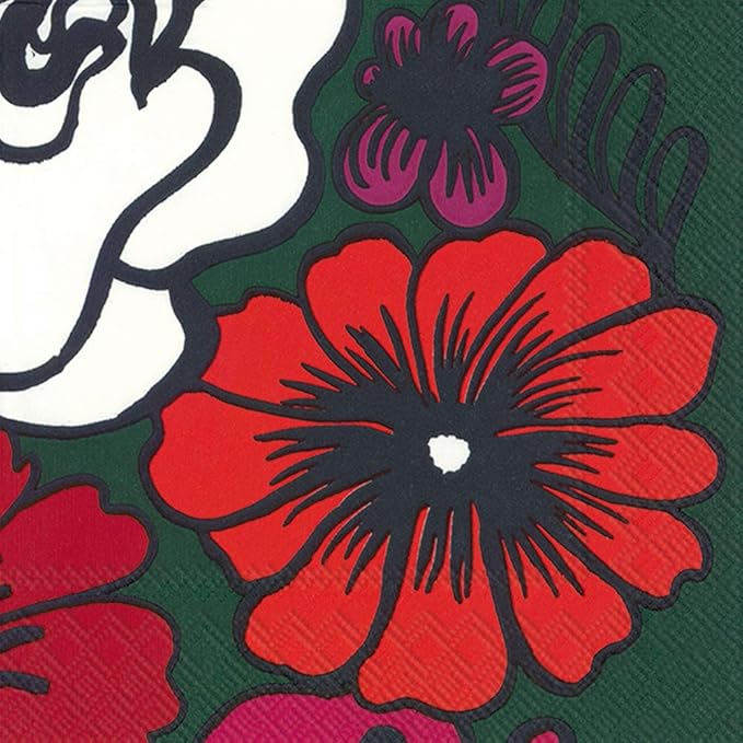 Elakoon Elama Dark Green Luncheon Napkin - Zinnias Gift Boutique