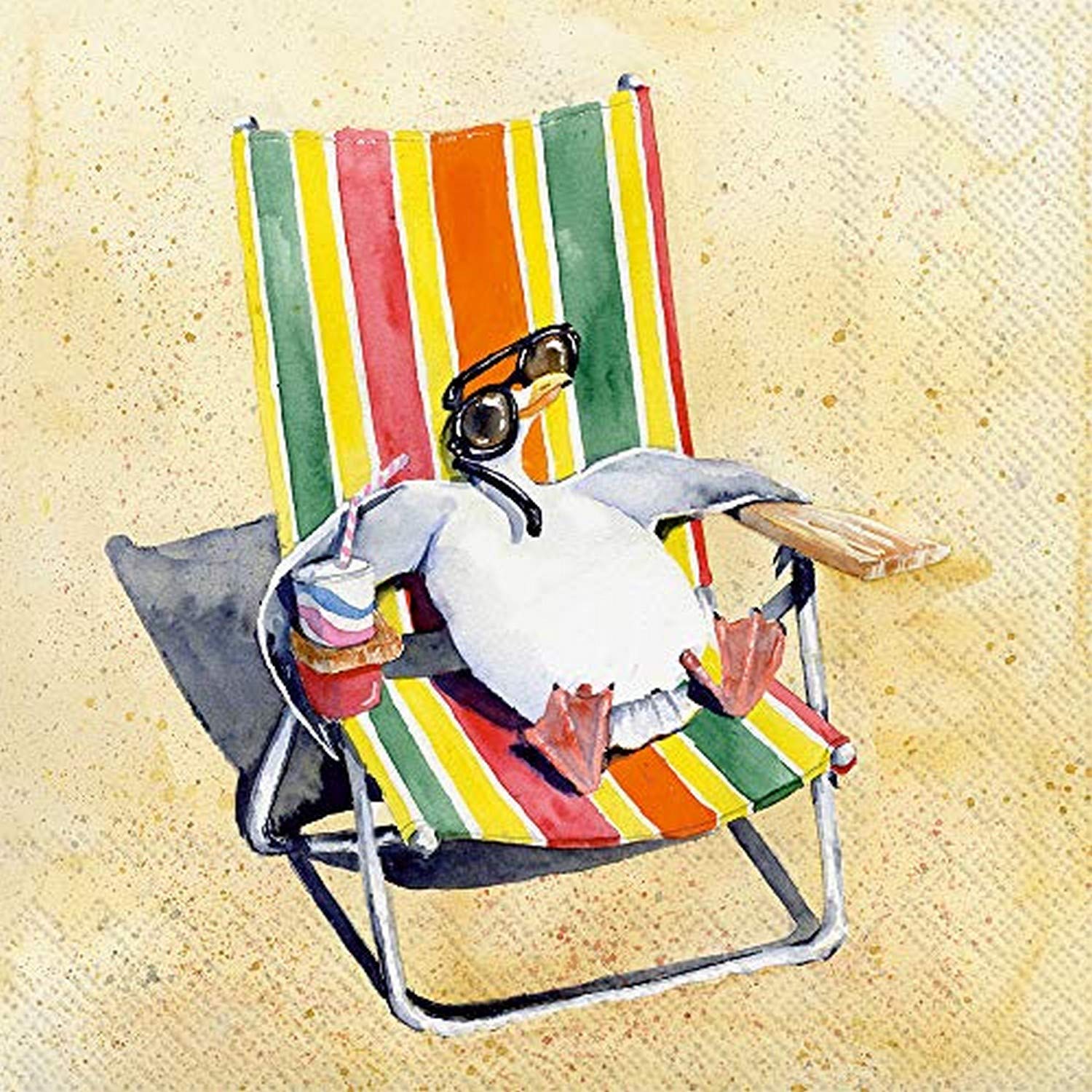 Funny Seagulls Sun Luncheon Napkin - Zinnias Gift Boutique