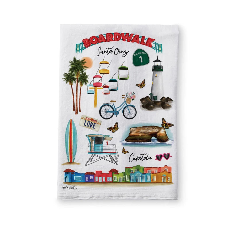 Capitola Tea Towel - Zinnias Gift Boutique