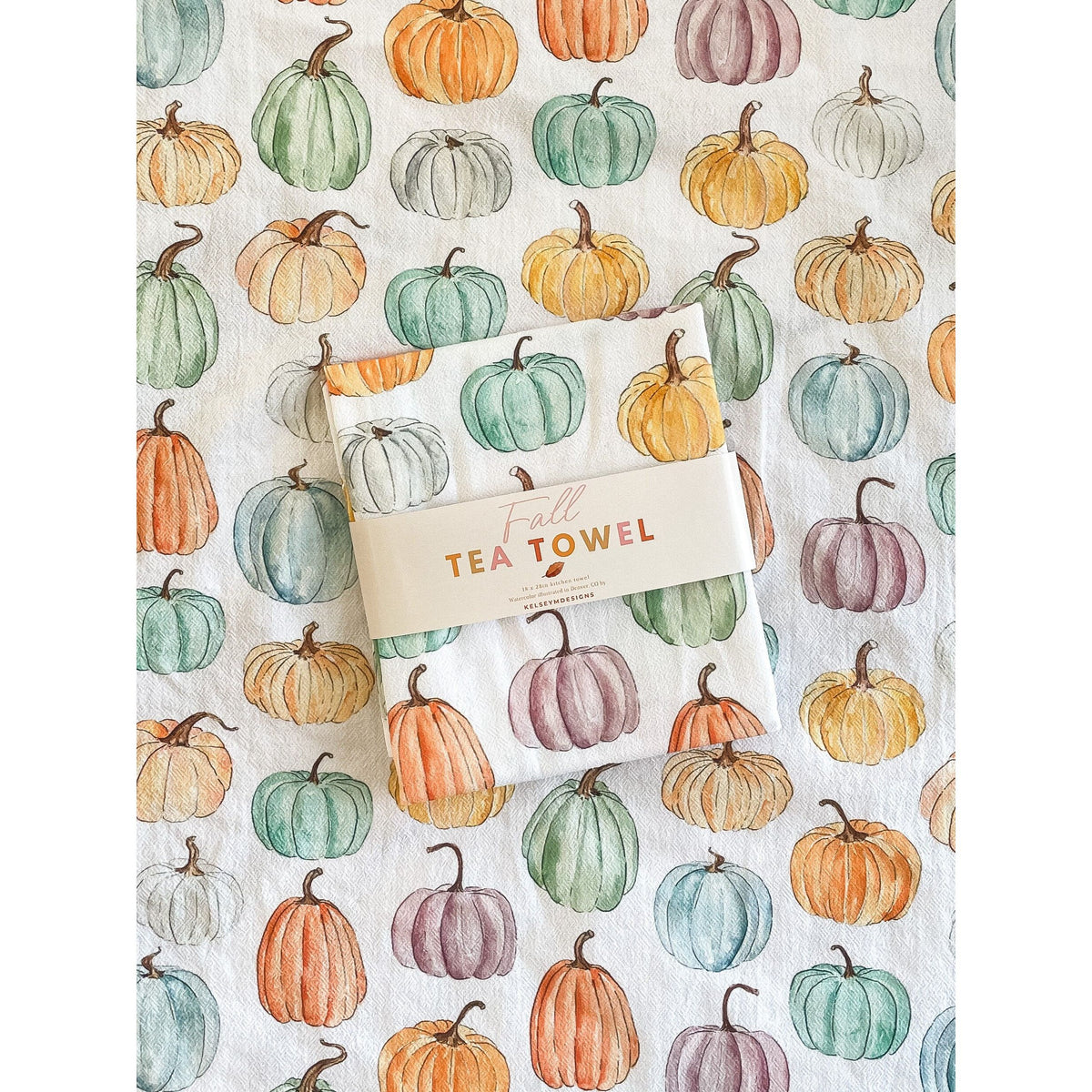 Colorful Pumpkins Kitchen Towel - Zinnias Gift Boutique