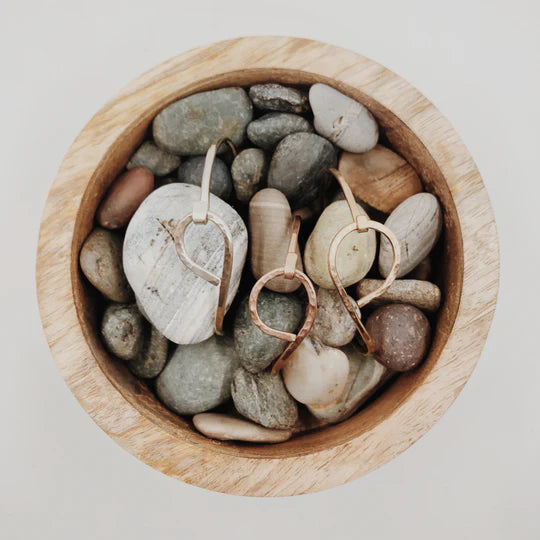 The Hammered Circle Bangle - Sterling Silver