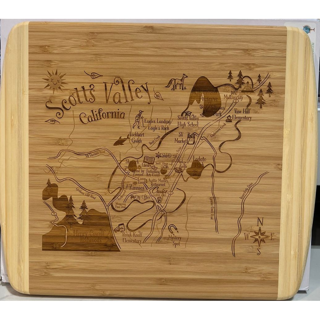 Bamboo Cutting Board Scotts Valley Zinnias Exclusive - Zinnias Gift Boutique