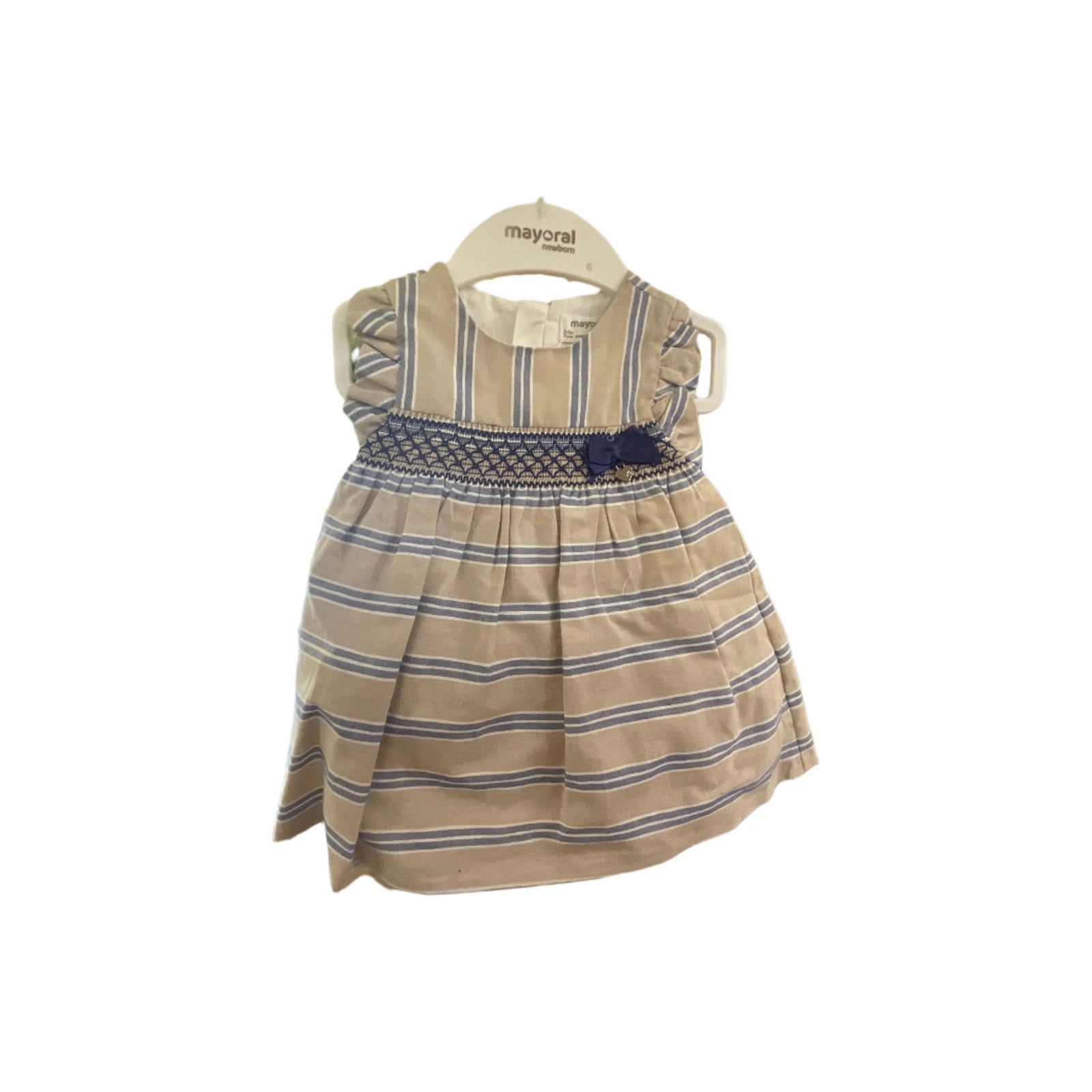 Dress blue tan - Zinnias Gift Boutique