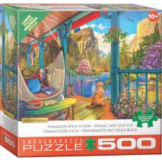 Hammock with a view by Davison 500PC Puzzle Eurographics - Zinnias Gift Boutique