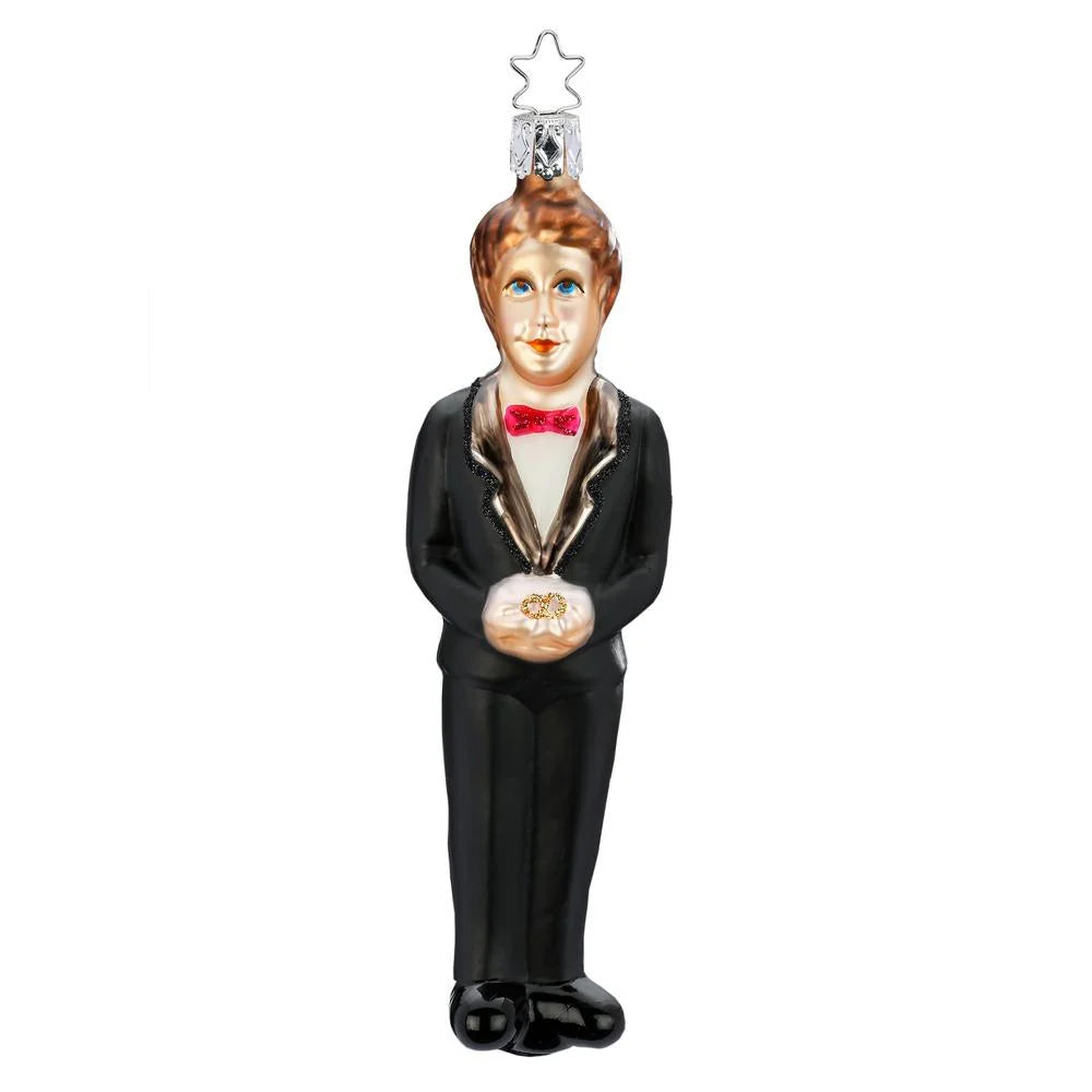 GROOM WITH RINGS ORNAMENT - Zinnias Gift Boutique