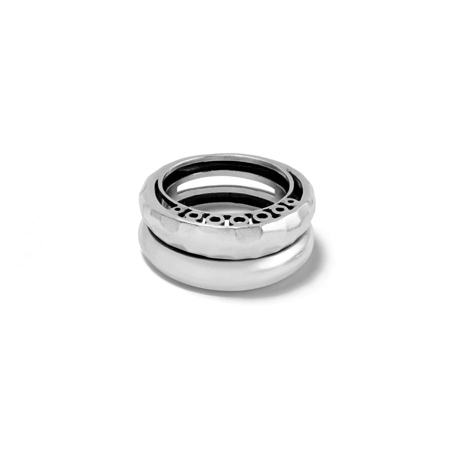 Inner Circle Silver Double Ring - Zinnias Gift Boutique