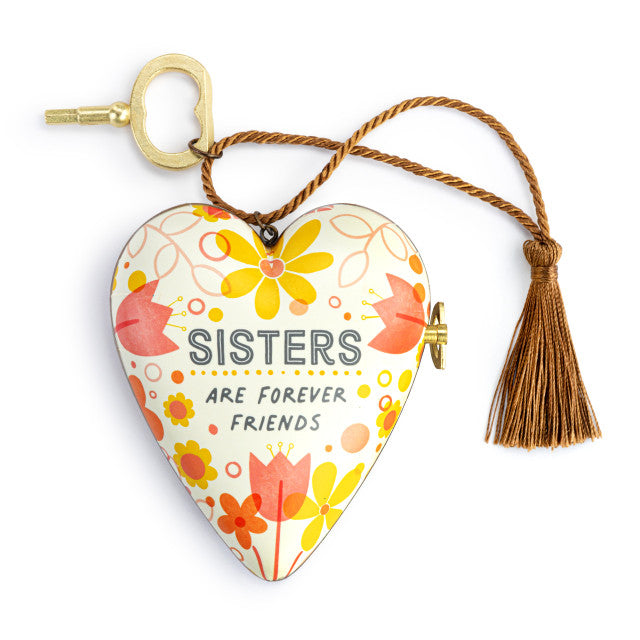 Sisters Forever Musical Art Heart - Zinnias Gift Boutique