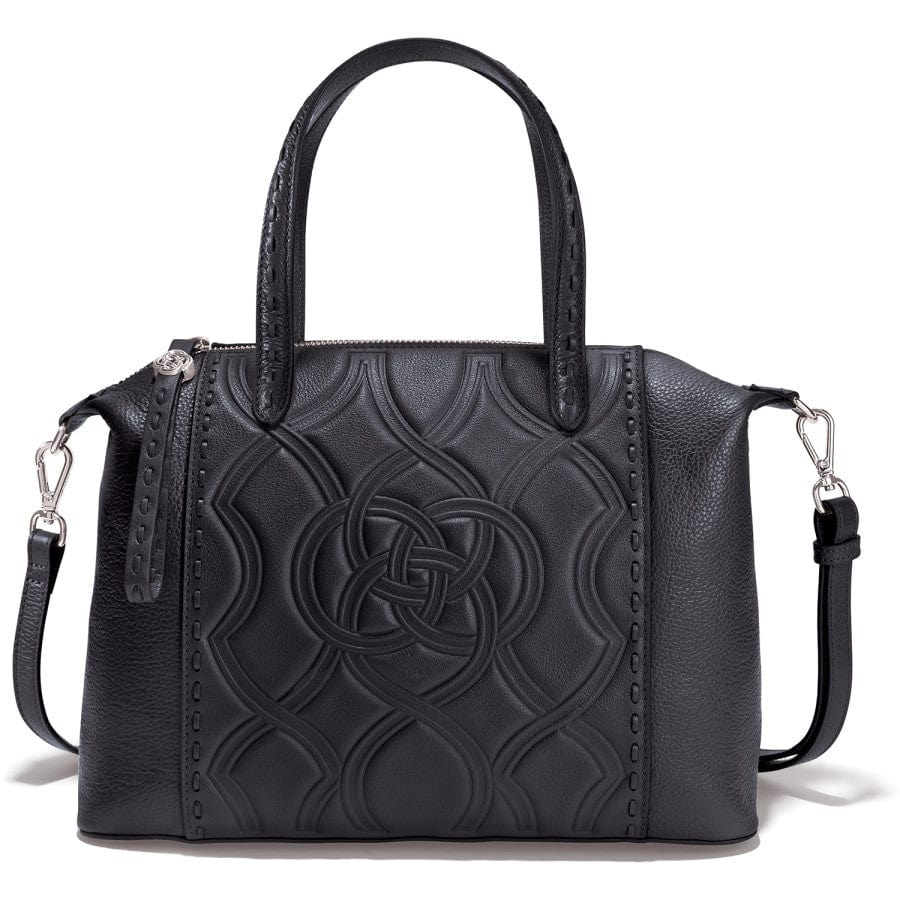 Blk Interlok Janelle Satchel - Zinnias Gift Boutique