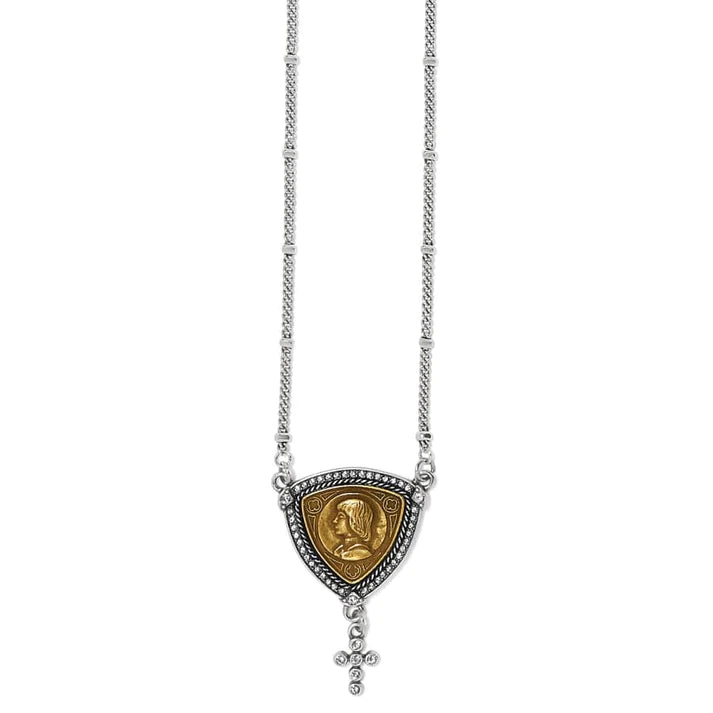 Joan Of Arc Courage Two Tone Necklace - Zinnias Gift Boutique