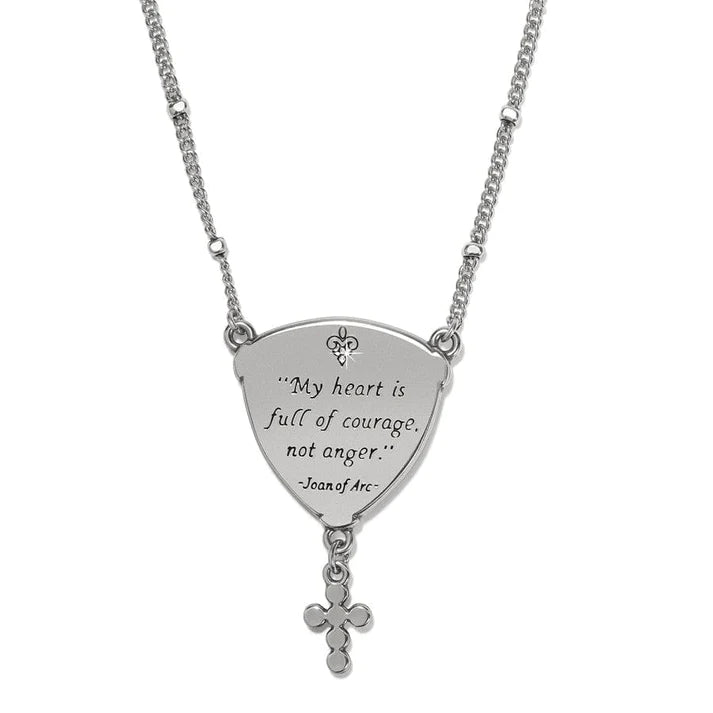 Joan Of Arc Courage Two Tone Necklace - Zinnias Gift Boutique