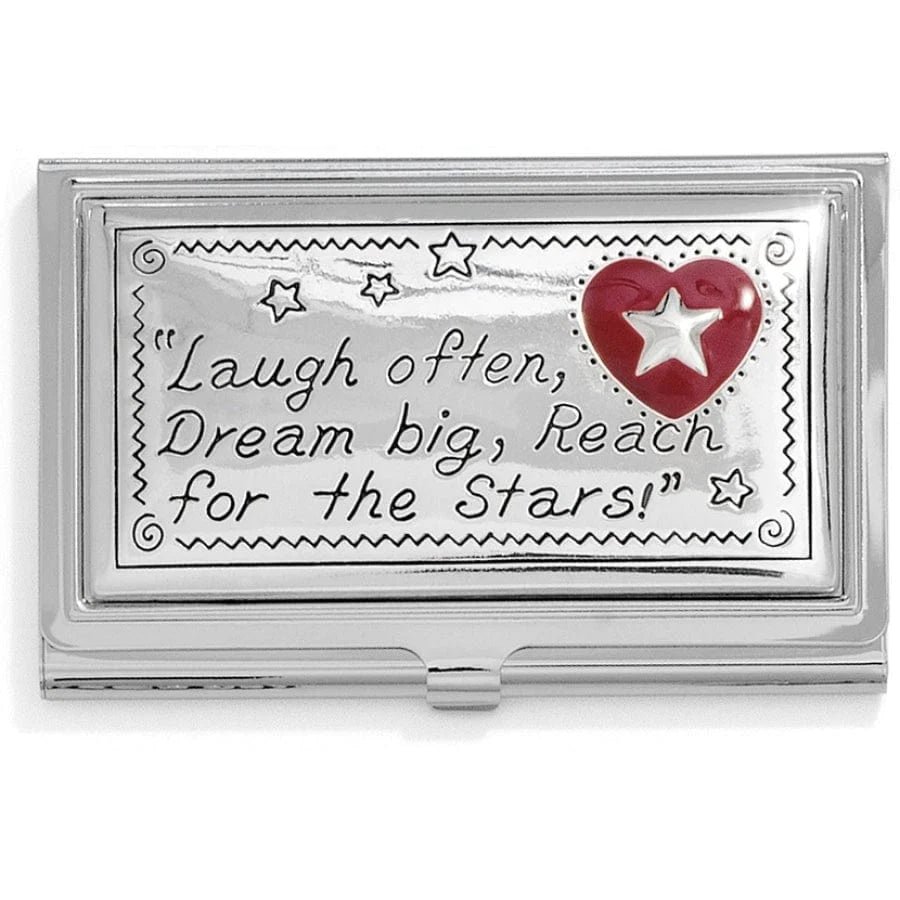 Sil/Enml Joyful Heart Card Case - Zinnias Gift Boutique