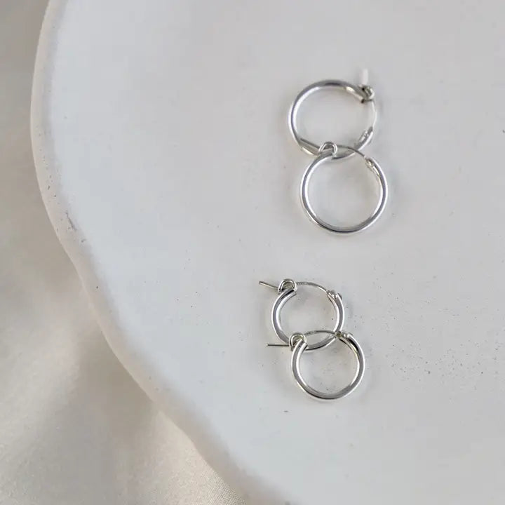 The Silver Standard Hoops - Zinnias Gift Boutique