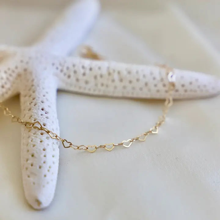 Heart Chain Necklace - Zinnias Gift Boutique
