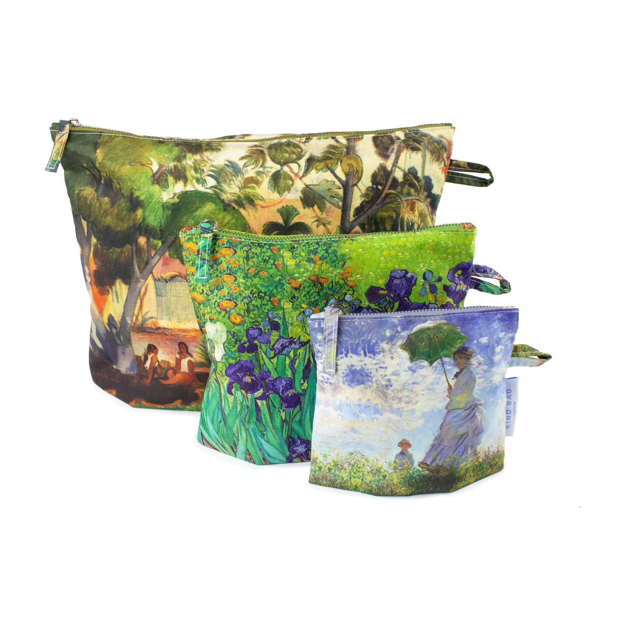 Museum Set! Blues Print Pouches - Set of 3 - Zinnias Gift Boutique