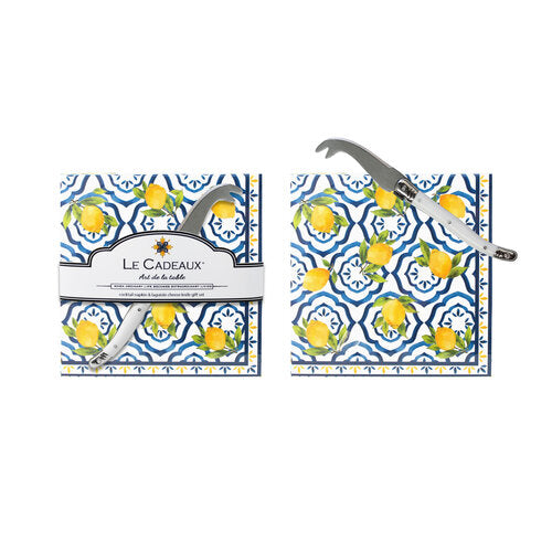 Gift Set Cocktail Nap with Cheese Knife - Zinnias Gift Boutique