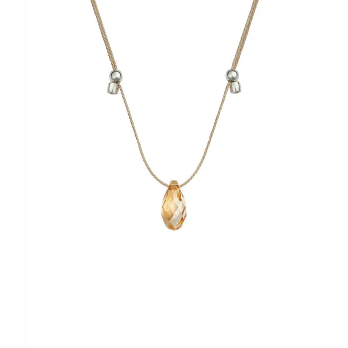 Silver Shade Silk Slider Necklace - Zinnias Gift Boutique