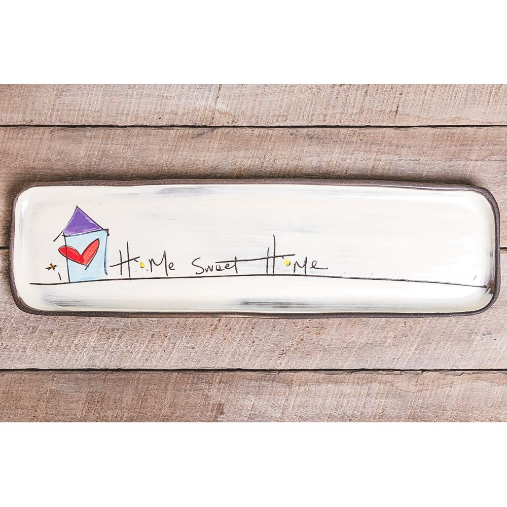 Long Rectangle Tray (Home Sweet Home) - Zinnias Gift Boutique