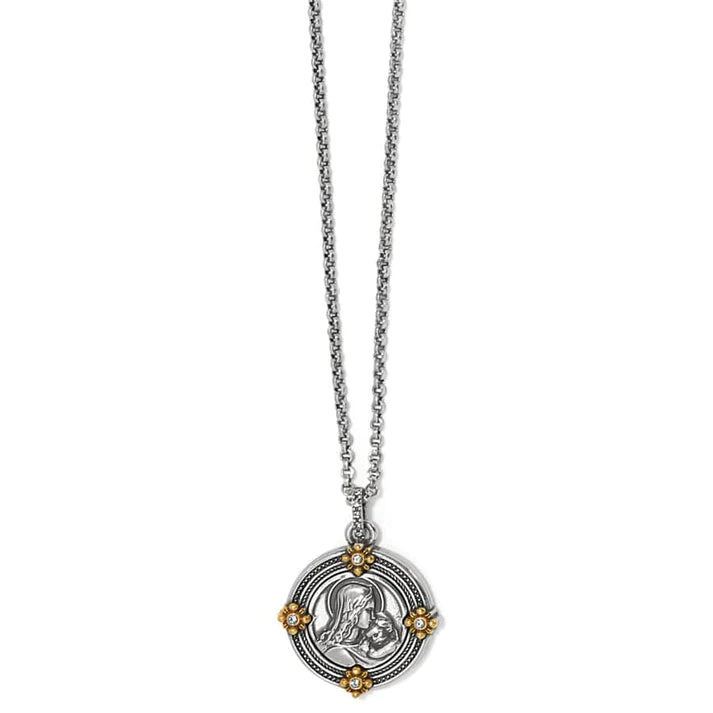 Madonna And Child Two Tone Necklace - Zinnias Gift Boutique