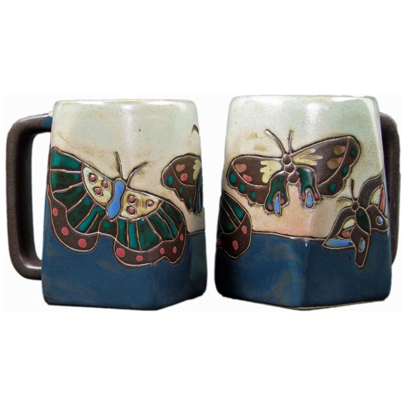 Mara Mug - Butterflies Blue - Zinnias Gift Boutique