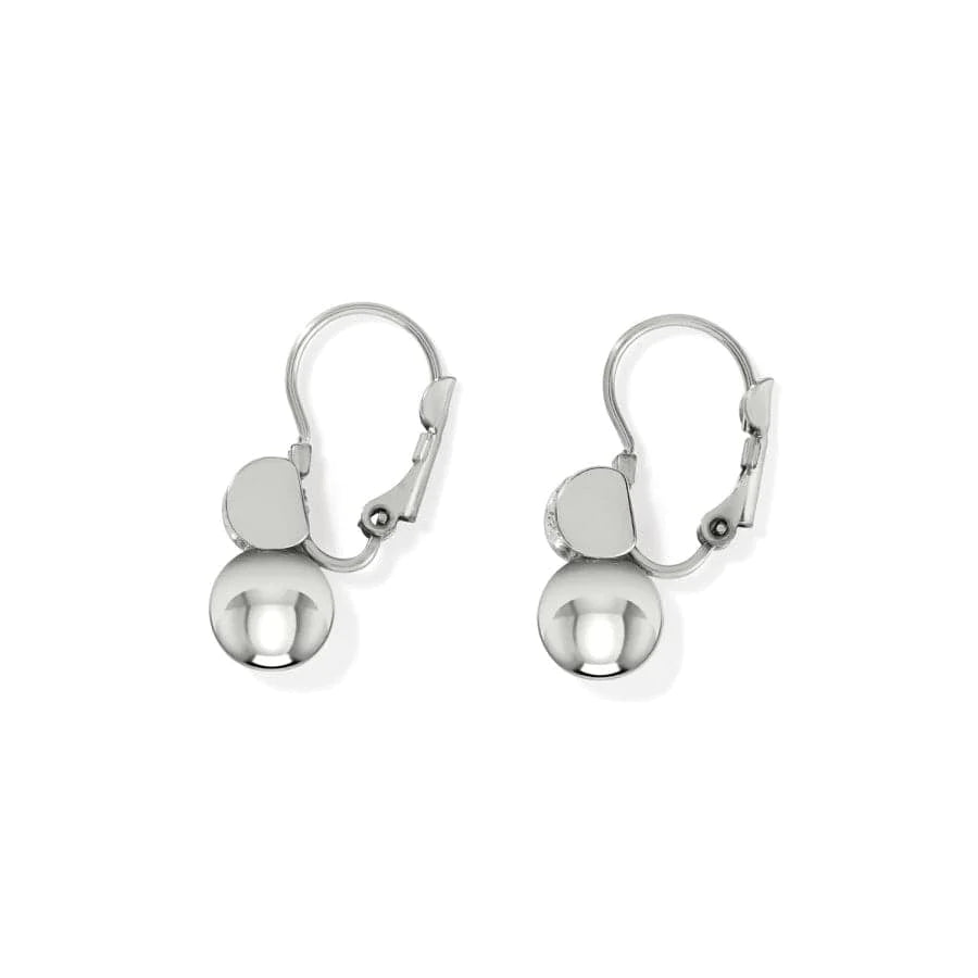 Meridian silver ball  Leverback Earrings - Zinnias Gift Boutique