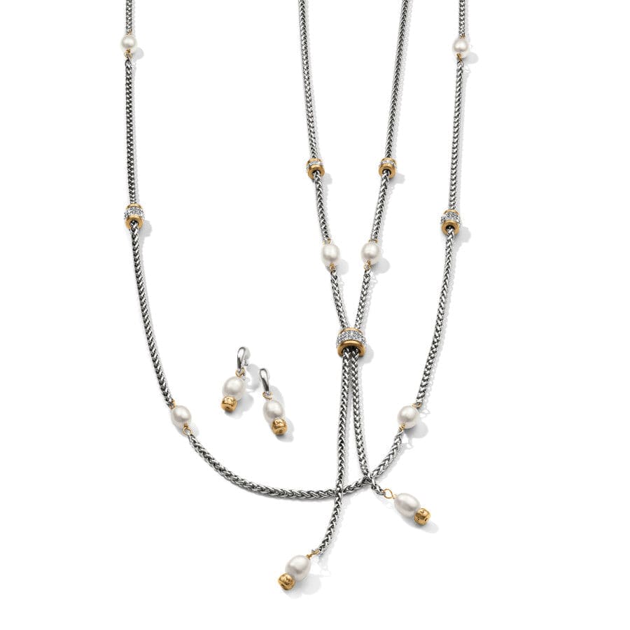 Meridian Petite Pearl Two Tone Long Necklace - Zinnias Gift Boutique