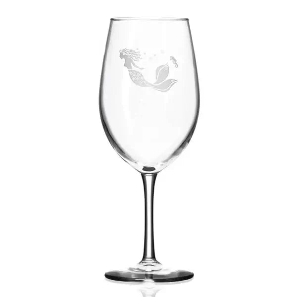 Mermaid Wineglass 18oz AP - Zinnias Gift Boutique