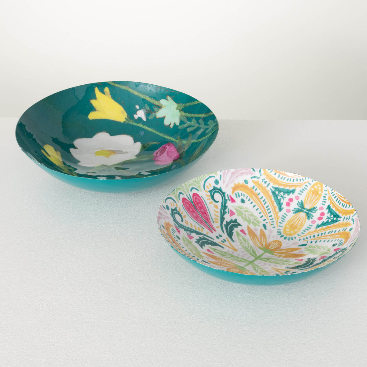 Floral Colorful Serving Bowl - Zinnias Gift Boutique