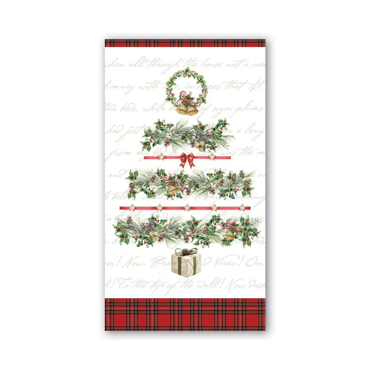 Holiday Garland Hostess Napkin - Zinnias Gift Boutique