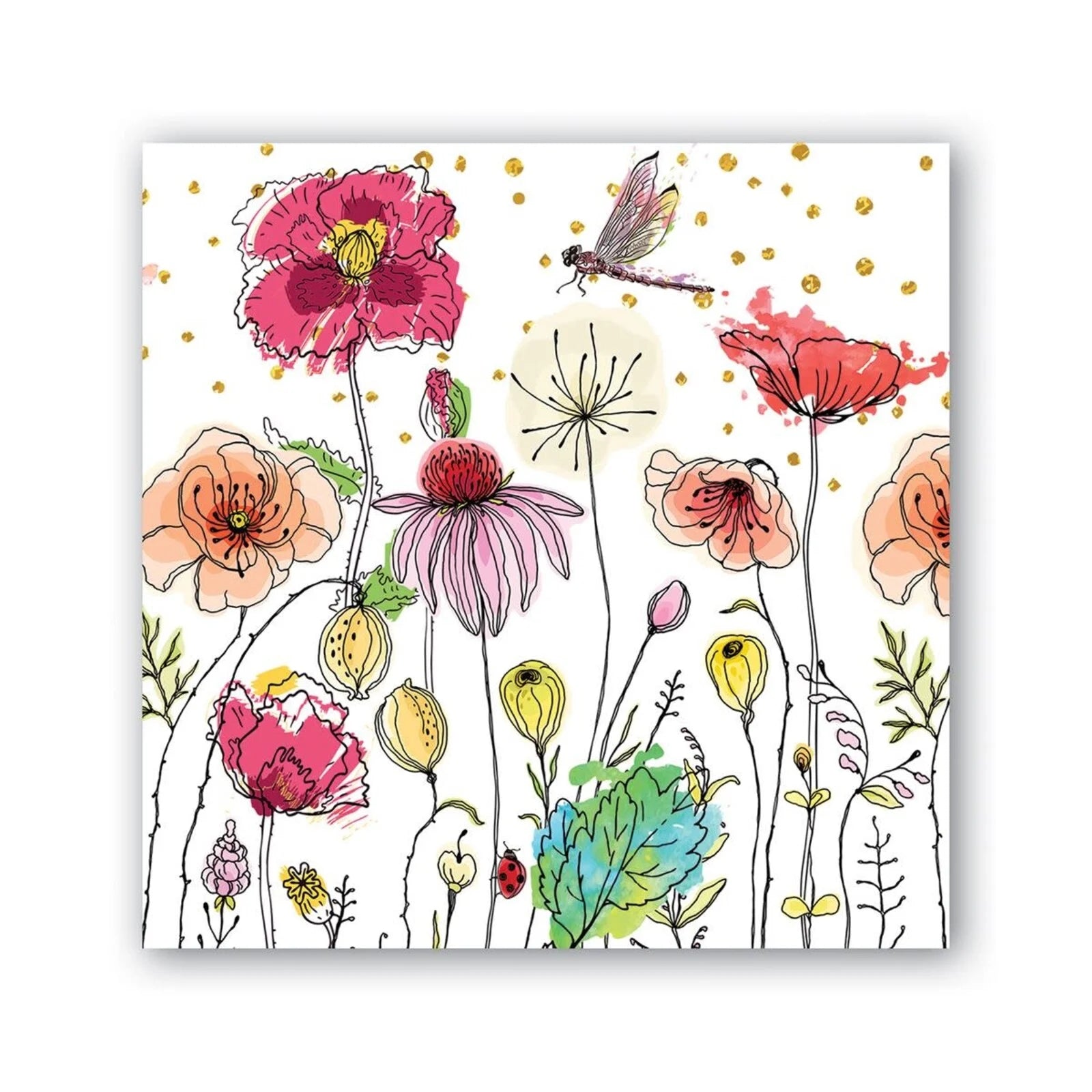 Posies Luncheon Napkin - Zinnias Gift Boutique