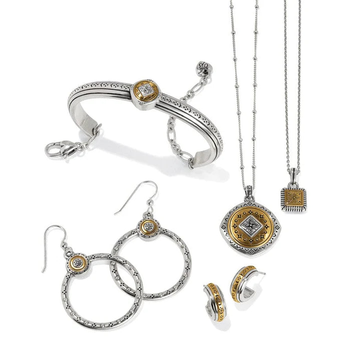 Mosaic Two Tone Mini Tile Necklace - Zinnias Gift Boutique