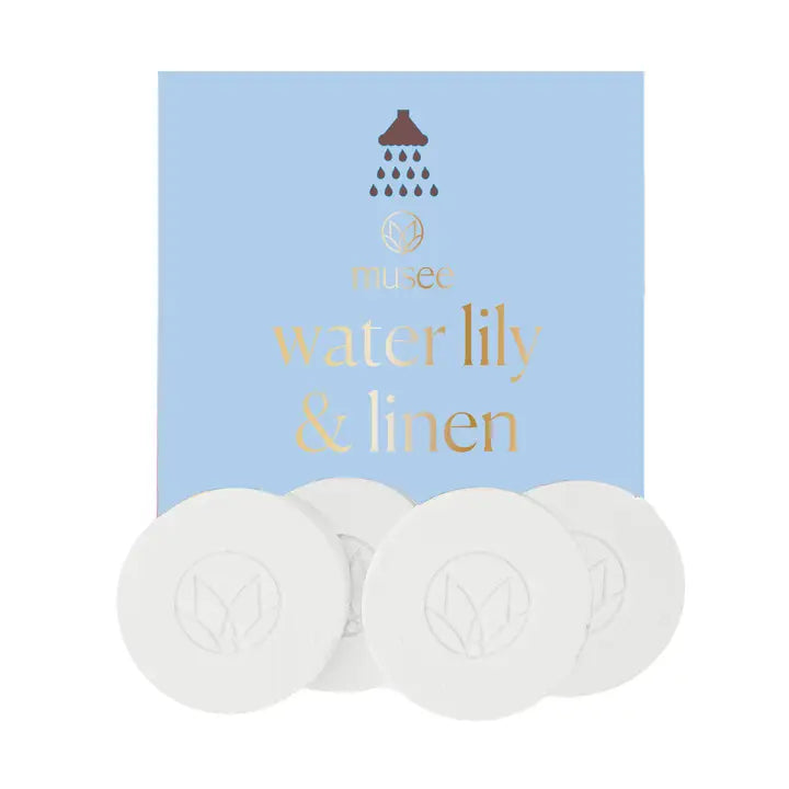 Water Lily & Linen Shower Steamers - Zinnias Gift Boutique