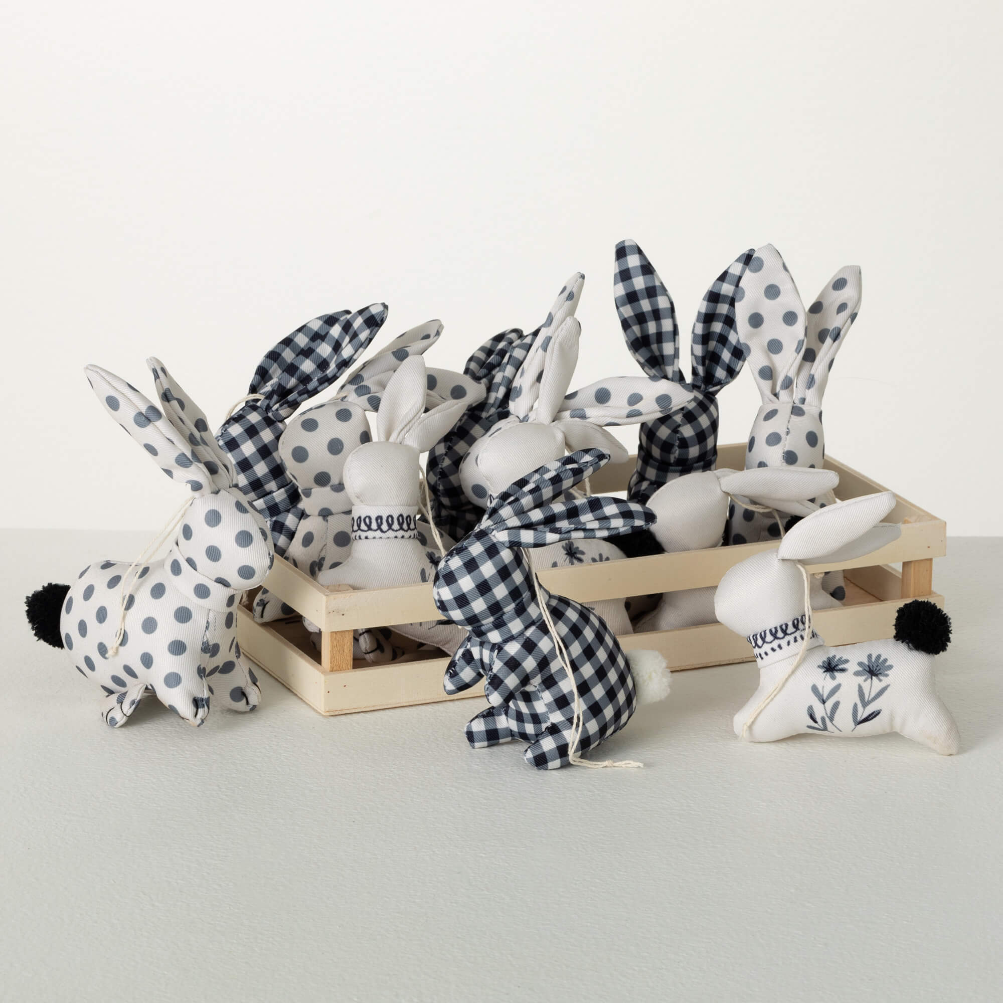 Patterned Textile Bunny - Zinnias Gift Boutique