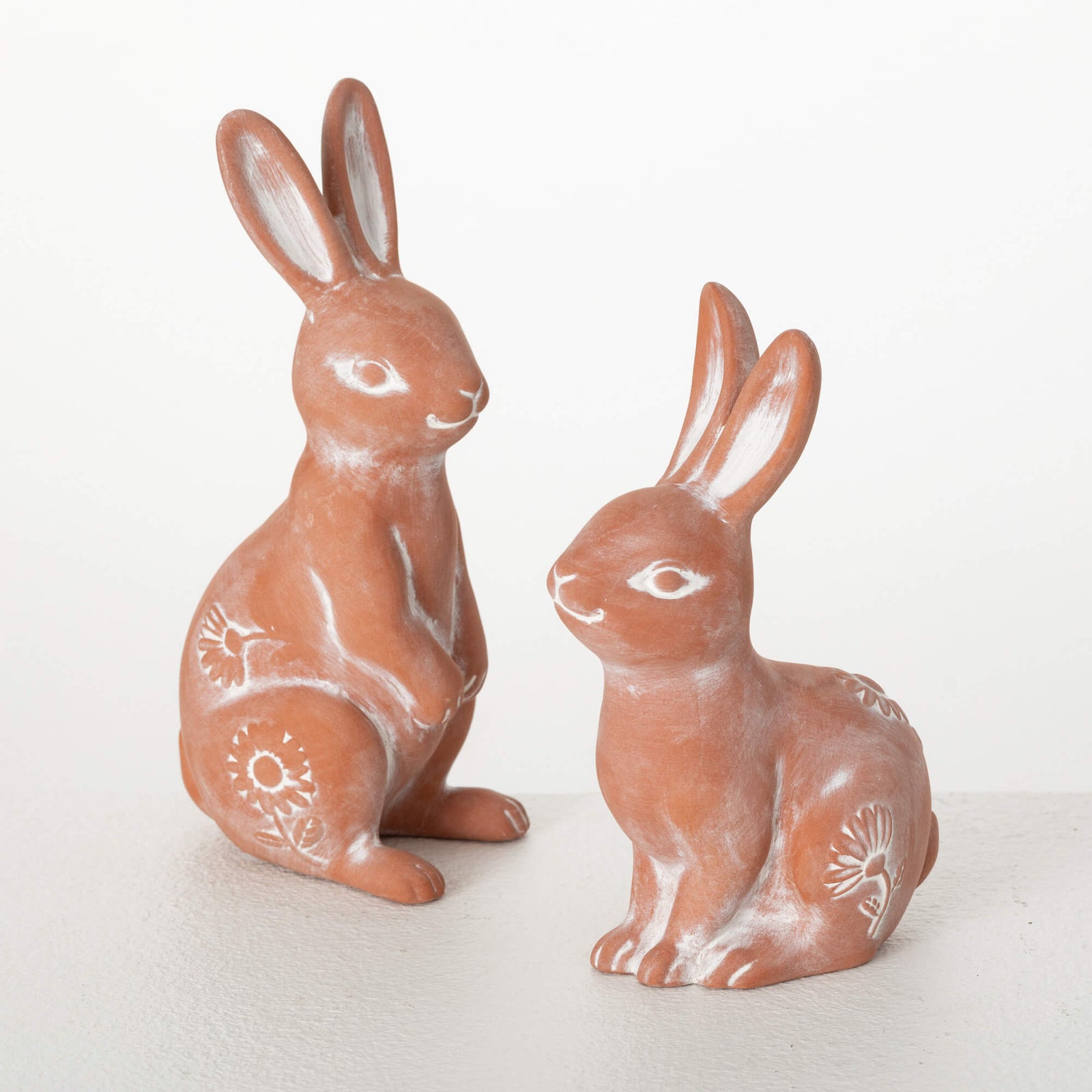 TERRACOTTA RABBIT FIGURINE - Zinnias Gift Boutique