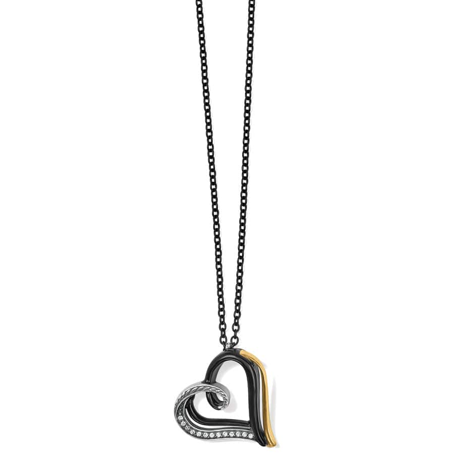 Neptune&#39;s Rings Night Heart Necklace - Zinnias Gift Boutique