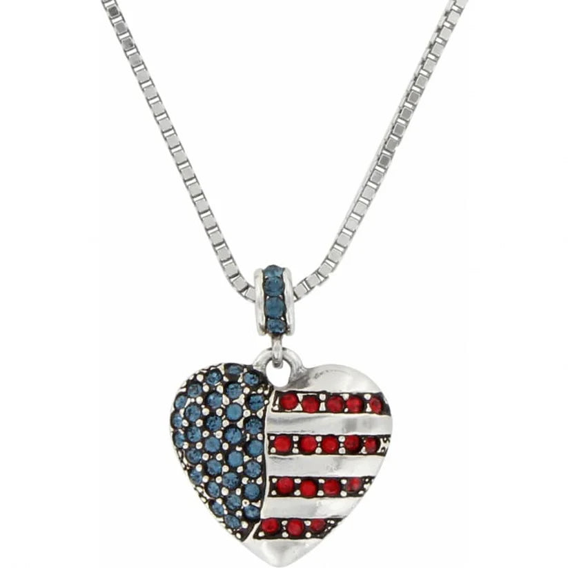 Brighton Of The Heartland Necklace featuring multi-colored beads and intricate metalwork on a silver chain.