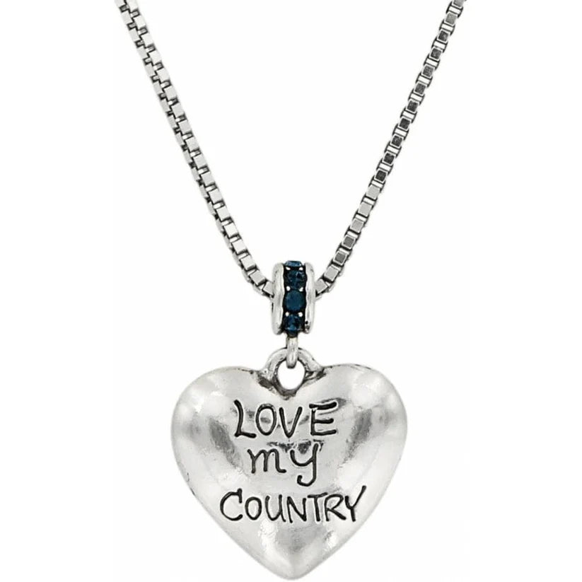 Brighton Of The Heartland Necklace featuring layered silver and turquoise-toned pendants with intricate details.