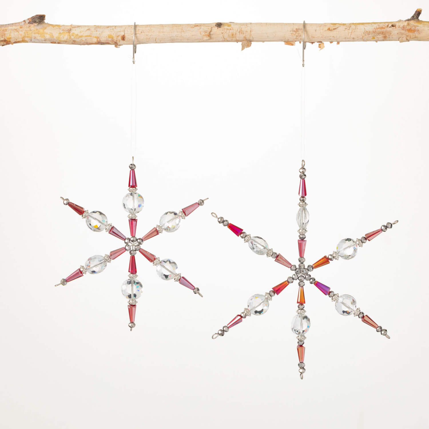 Iridescent Bead Star Ornaments - Zinnias Gift Boutique