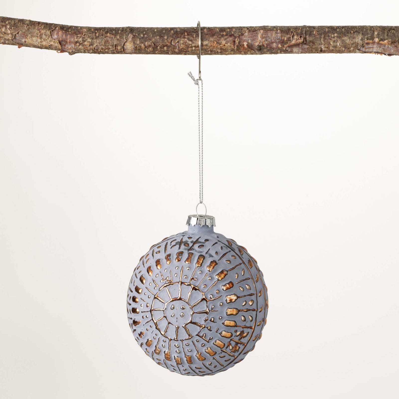 Rustic EMBOSSED ORNAMENT - Zinnias Gift Boutique