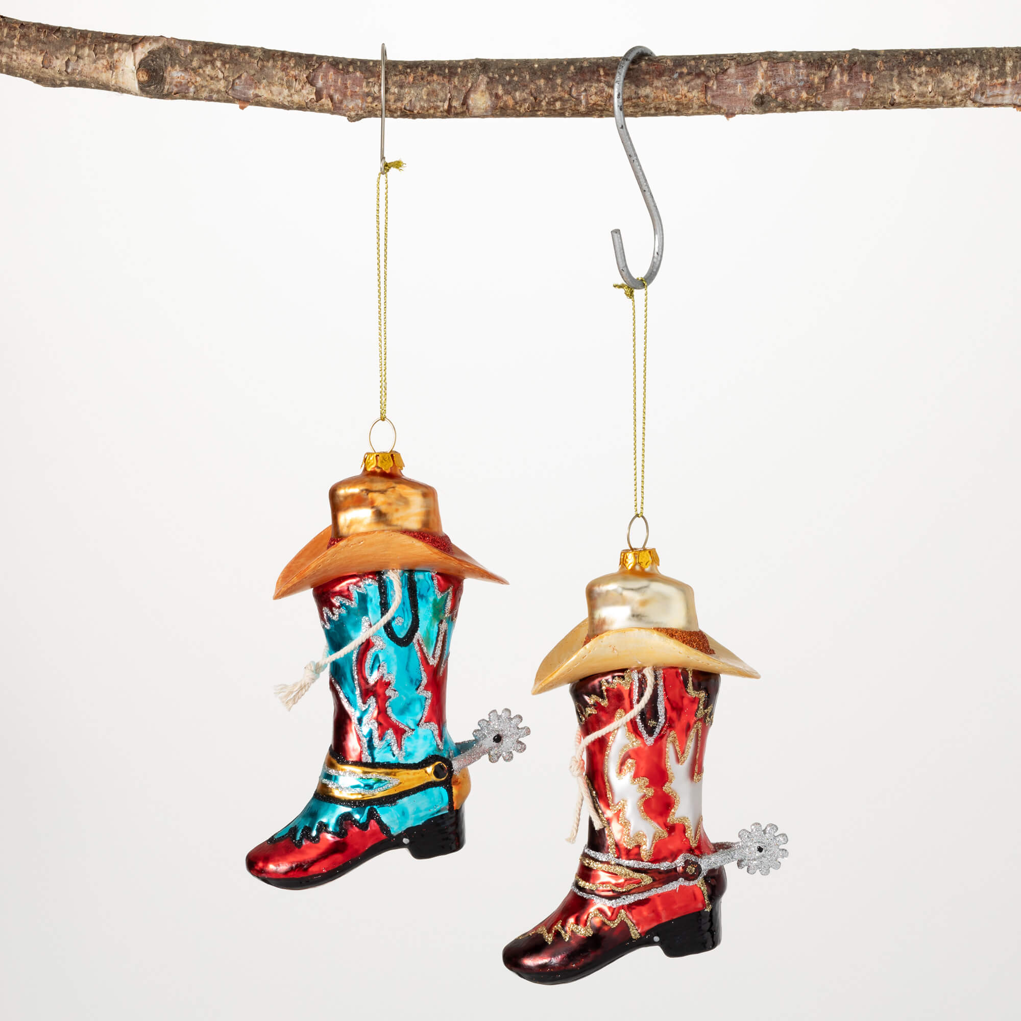 Christmas Cowboy Boot Ornament