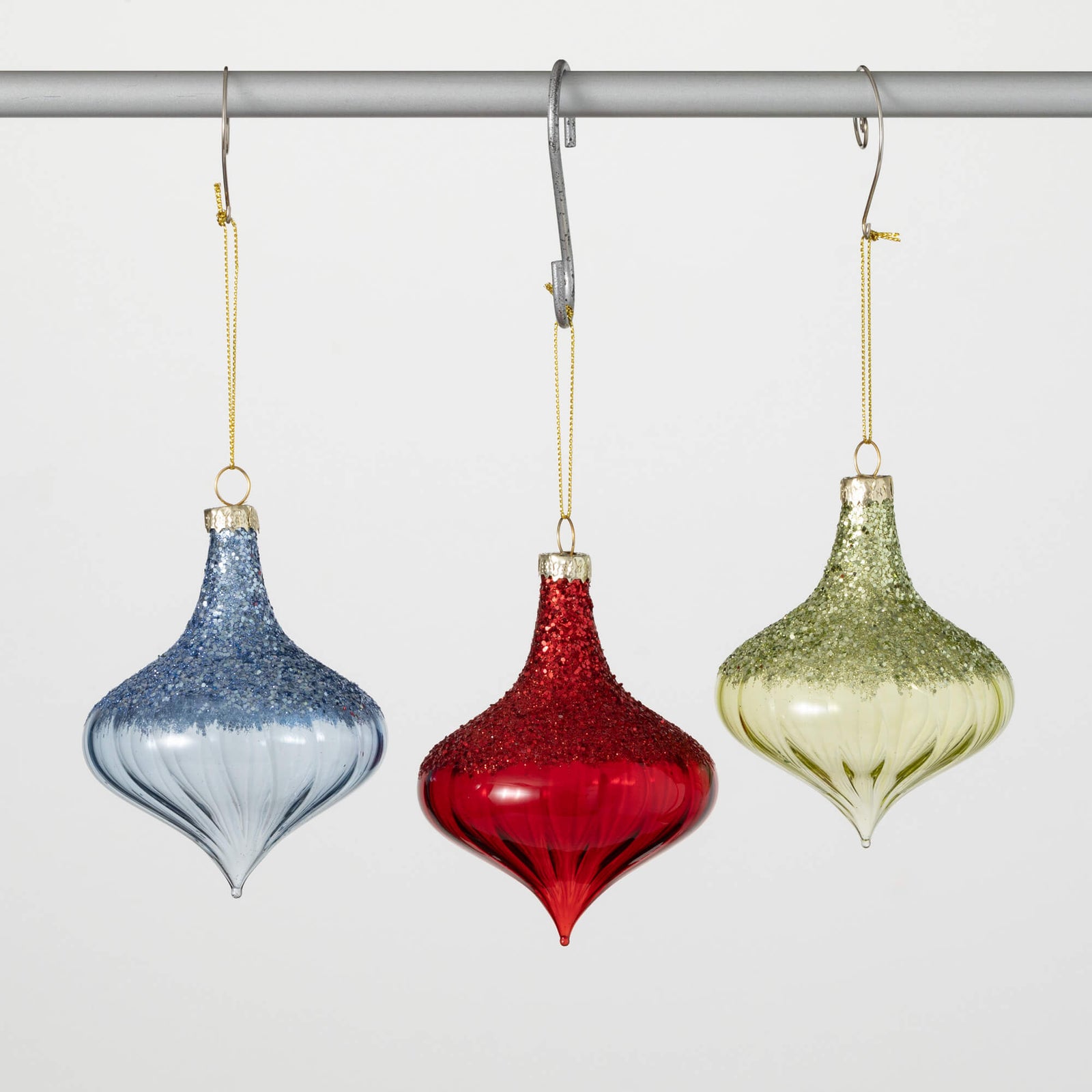 Glittered Drop Ornament - Zinnias Gift Boutique