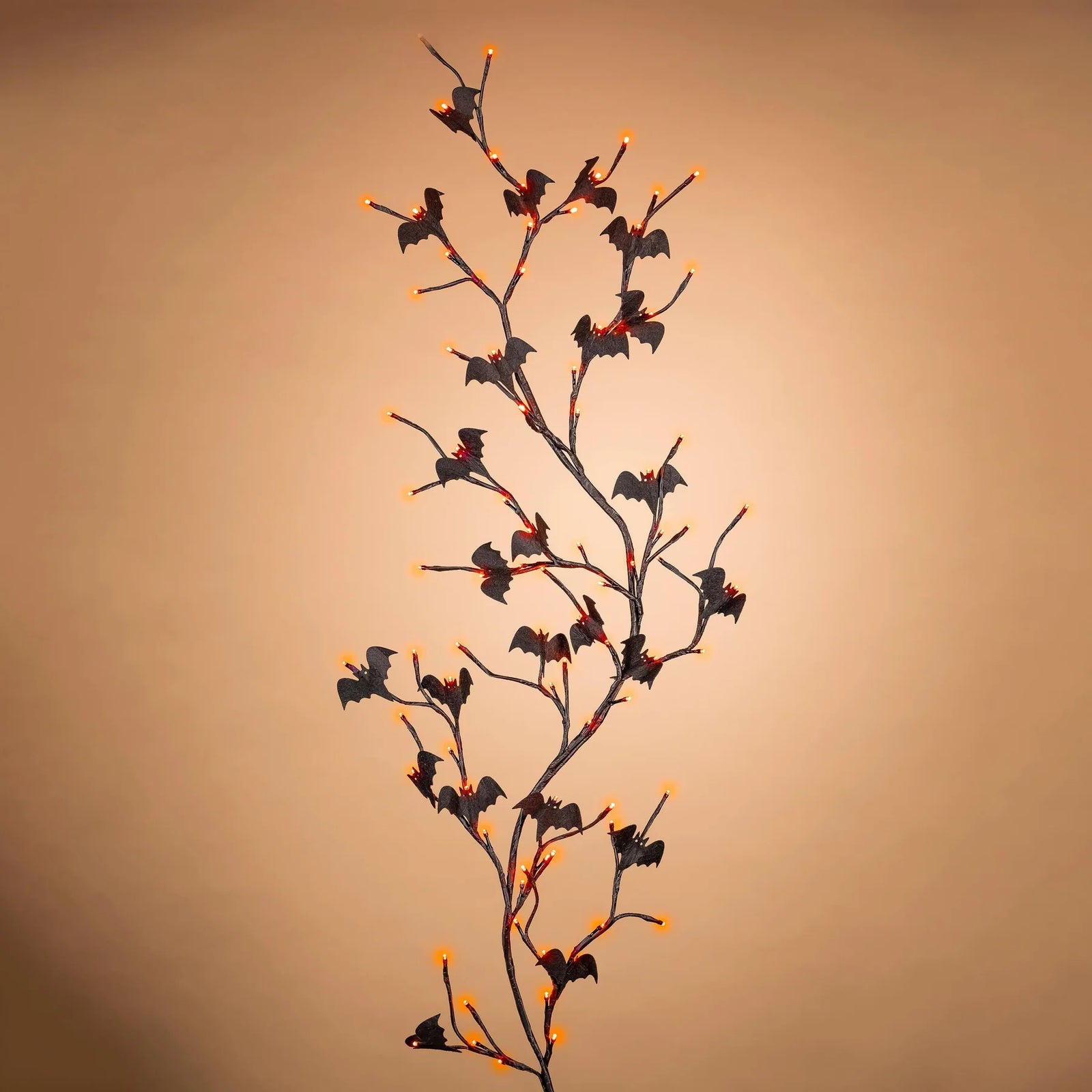 Lighted Orange Bat Garland 6ft - Zinnias Gift Boutique