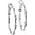 Sil Oval Hoop Charm Earring - Zinnias Gift Boutique