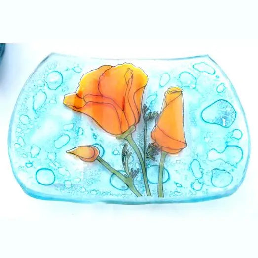 Fused glass trinket dish - Zinnias Gift Boutique