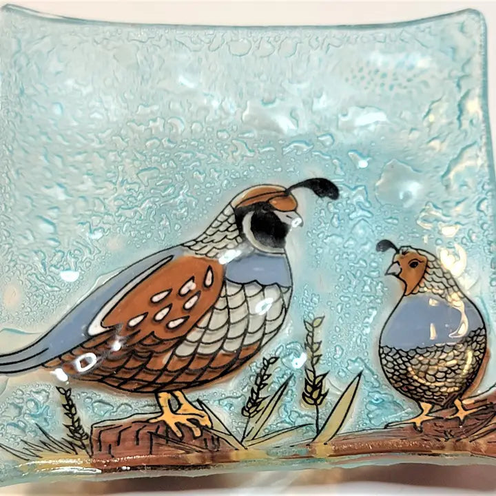 Fused glass trinket dish - Zinnias Gift Boutique