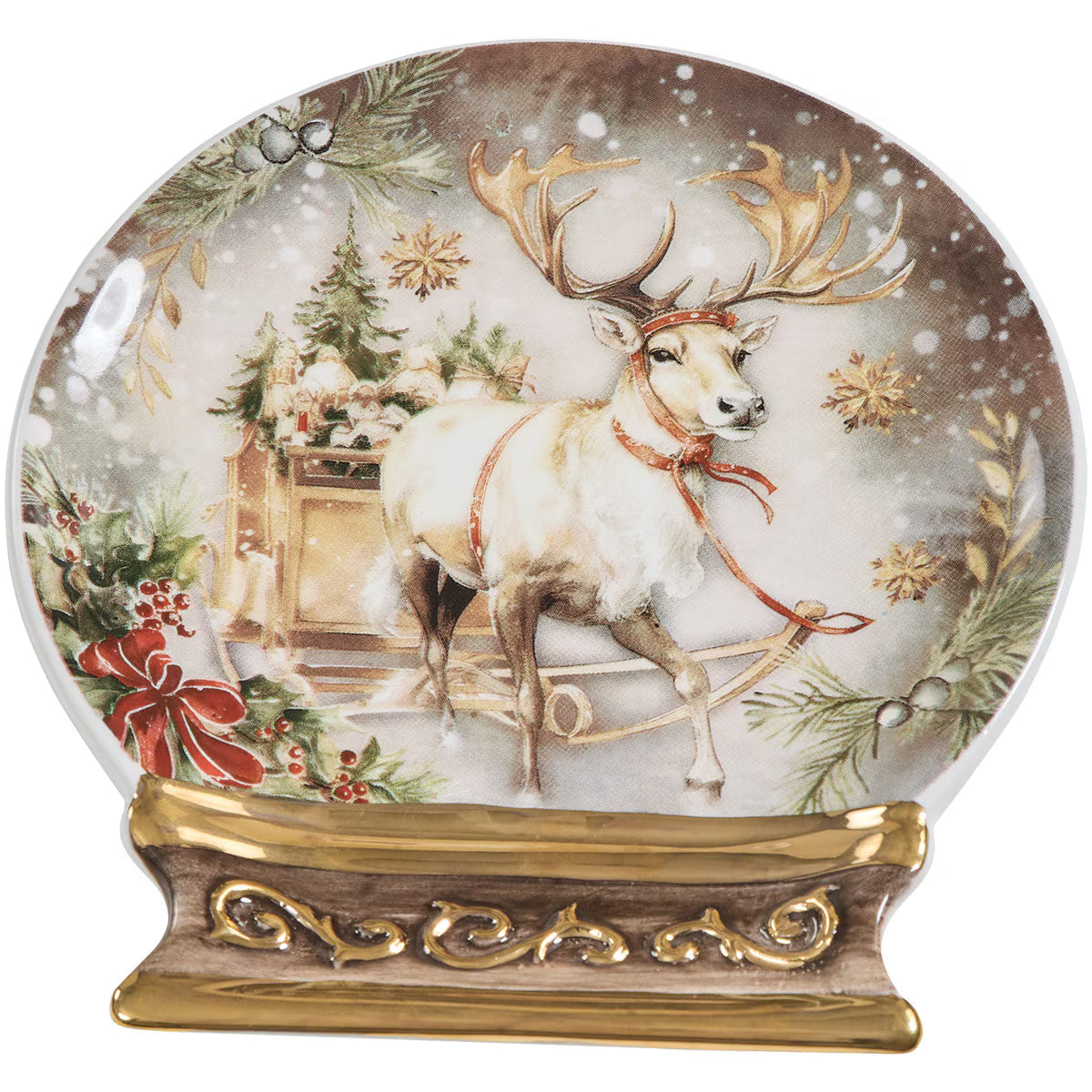 Snow Globe Reindeer tabletop - Zinnias Gift Boutique