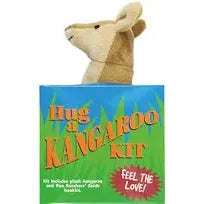 Hug a Kangaroo Kit book by Peter Pauper Press featuring colorful illustrations of a kangaroo and its joey for children.