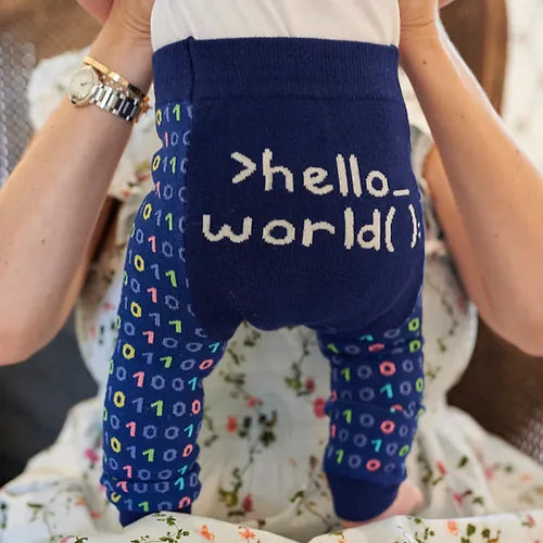Hello World Funkie Tights - Zinnias Gift Boutique