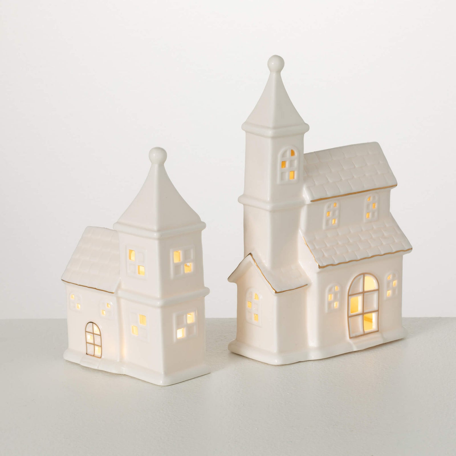 LED Porcelain Church - Zinnias Gift Boutique