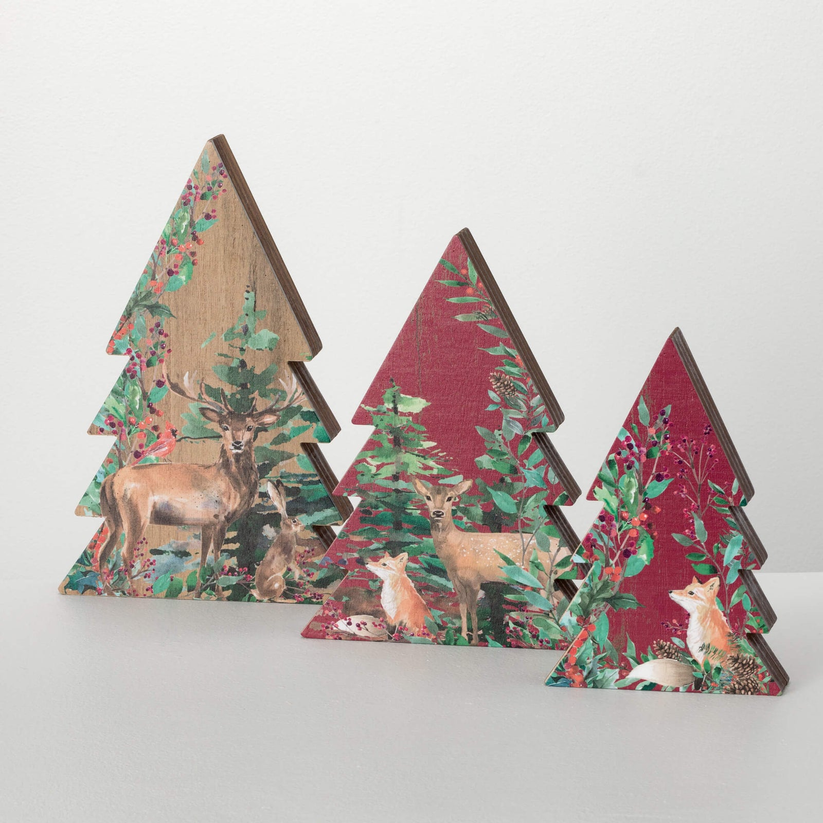 Deer Tabletop Christmas Trees - Zinnias Gift Boutique